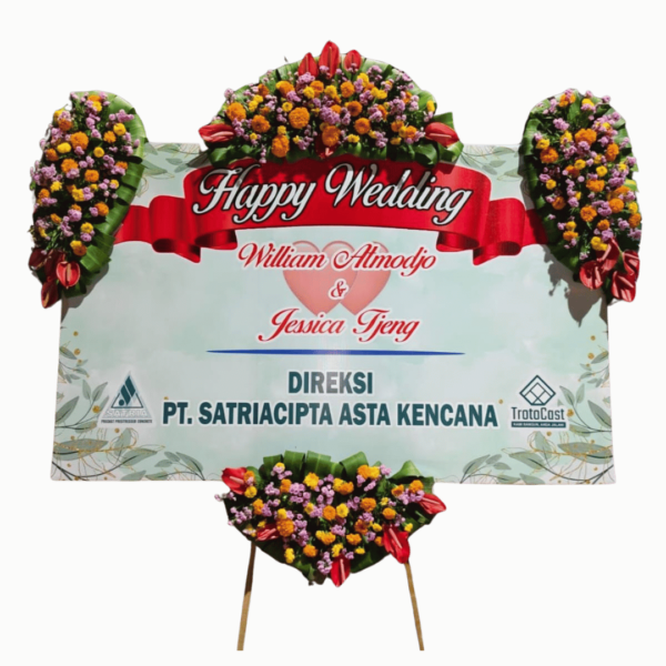Happy Wedding Jateng - Jatim 003 950 Karangan Bunga Wedding Jateng - Jatim 003